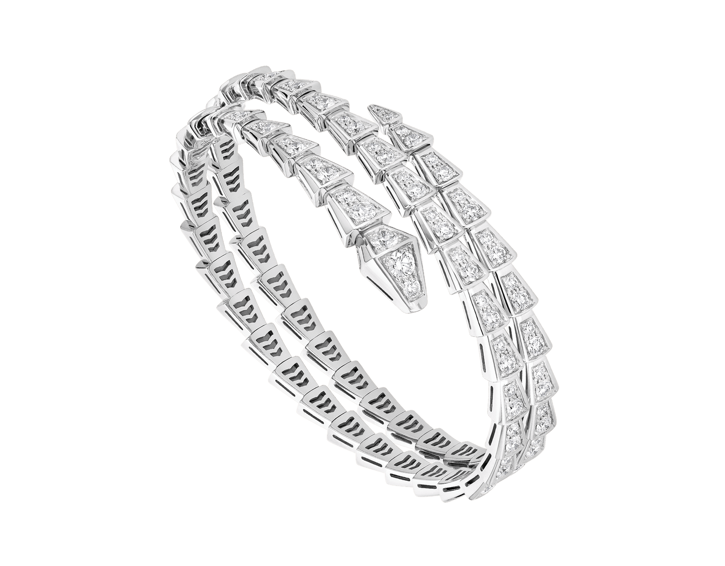 [Solara Jewelry]SERPENTI BRACELET SILVER DIAMOND DOUBLE ROW