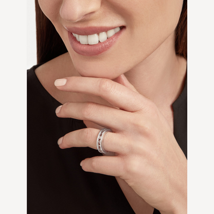 [Solara Jewelry]ZERO 1 ONE-BAND WITH OPENWORK LOGO SPIRAL RING
