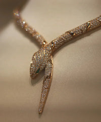 [Solara Jewelry]オートクチュール ゴールドセルペンティネックレス