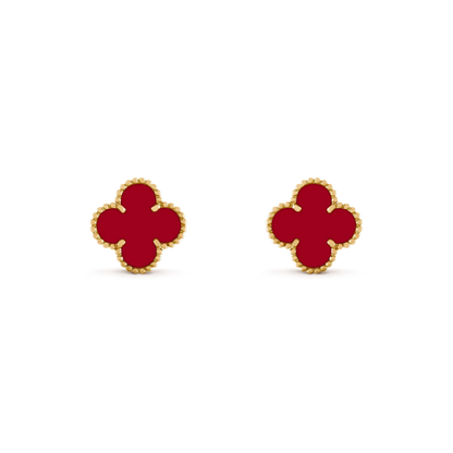 [Solara Jewelry]CLOVER MEDIUM 1 MOTIFS CARNELIAN  EARRINGS