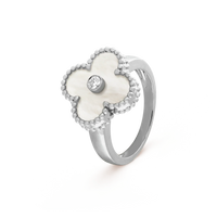 [Solara Jewelry]CLOVER SILVER MOP DIAMOND RING
