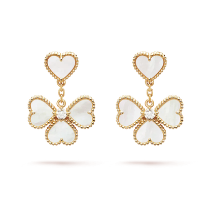 [Solara Jewelry]CLOVER SWEET WHITE MOP EARRINGS