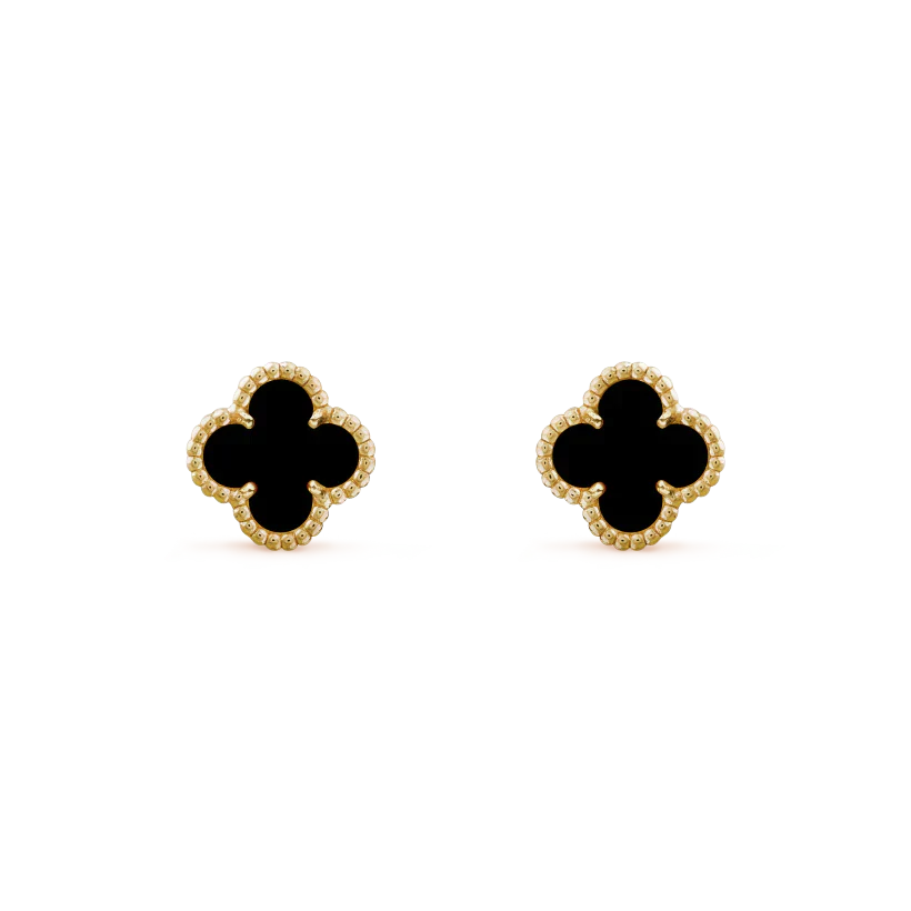 [Solara Jewelry]CLOVER MINI 9.5MM BLACK MOP EARRINGS
