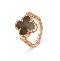 [Solara Jewelry]CLOVER RIVERSIBLE GREY MOP RING
