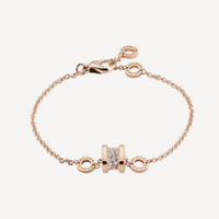 [Solara Jewelry]ZERO 1 SOFT PINK GOLD WITH PAVED DIAMONDS ON THE SPIRAL BRACELET