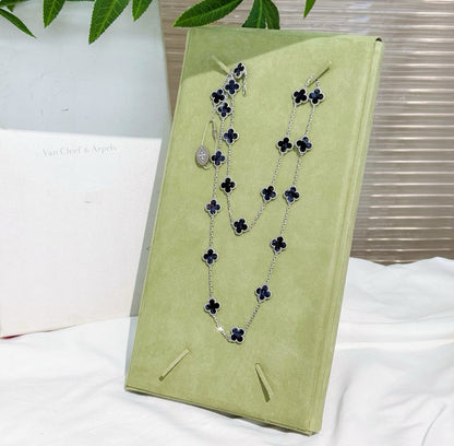 [Solara Jewelry]CLOVER 20 MOTIFS BIDE STONE NECKLACE