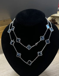 [Solara Jewelry]CLOVER 20 MOTIFS BIDE STONE NECKLACE