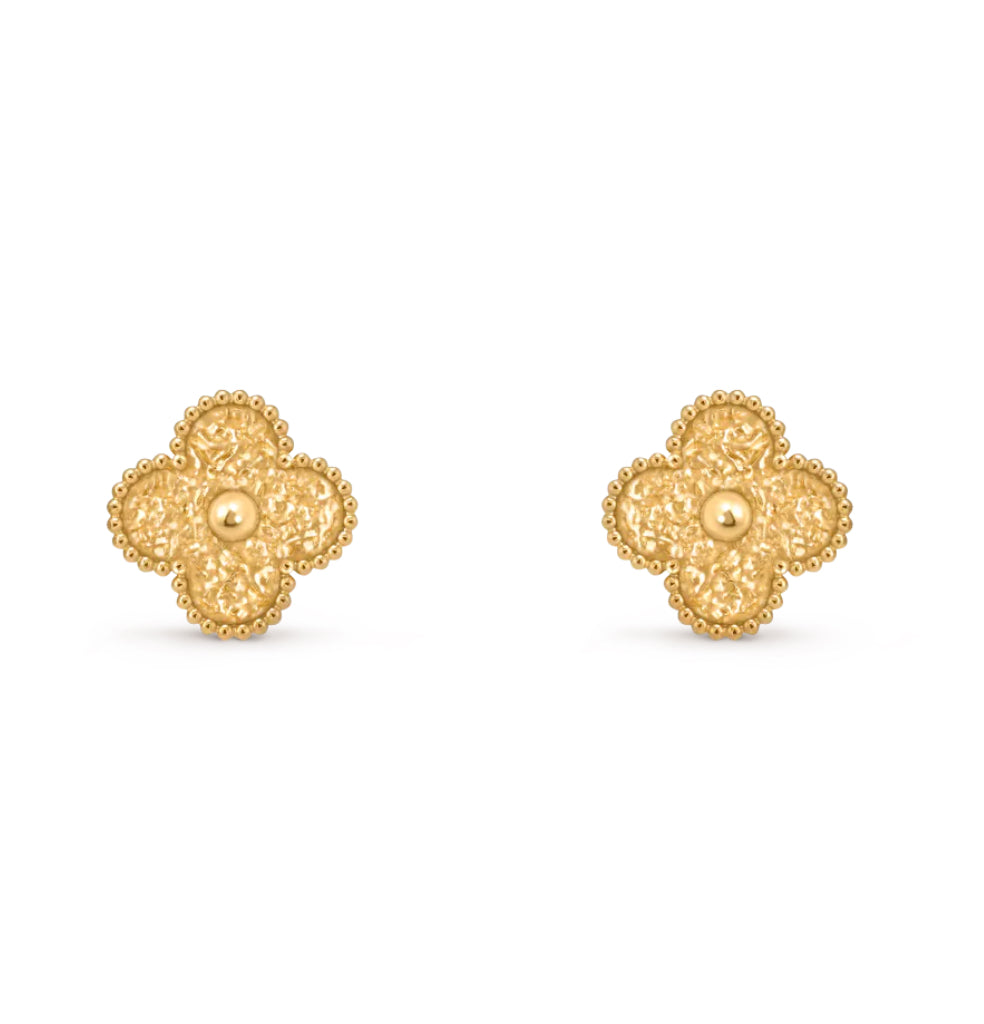 [Solara Jewelry]CLOVER MEDIUM 1 MOTIFS LAVA EARRINGS