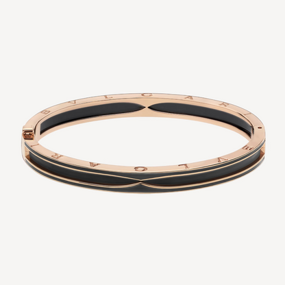 [Solara Jewelry]ZERO 1 PINK GOLD WITH MATTE BLACK CERAMIC BRACELET