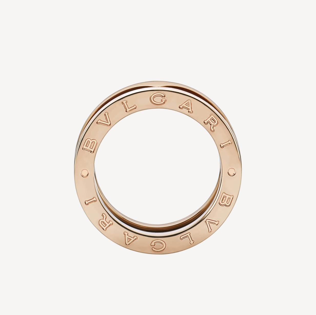 [Solara Jewelry]ZERO 1 TWO-BAND LOOPS AND BLACK CERAMIC PINK GOLD RING