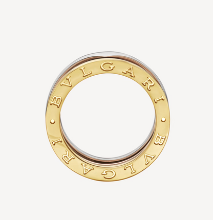 [Solara Jewelry]ZERO 1 THREE-BAND ROSE WHITE AND YELLOW RING