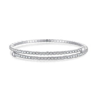 [Solara Jewelry]Row of Diamonds Round Fashion Bracelet