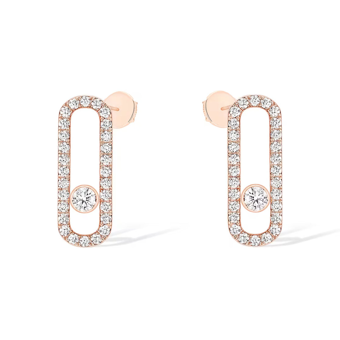 [Solara jewelry]MOVE UNO STUD DIAMOND PAVED EARRINGS