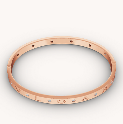 [Solara Jewelry]ZERO 1 PINK GOLD 12 DIAMONDS BRACELET