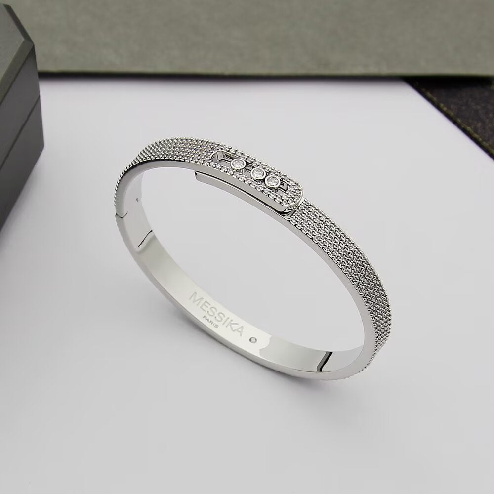 [Solara jewelry]Move Noa Full Pavé Diamond Bangle Bracelet