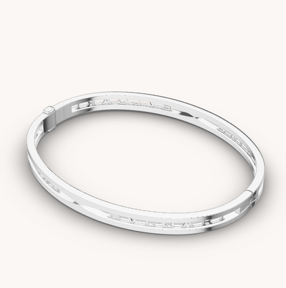 [Solara Jewelry]ZERO 1 SPIRAL LOGO SILVER BRACELET