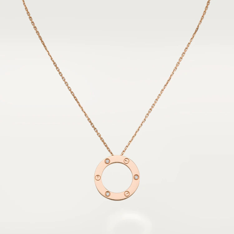 [Solara Jewelry]LOVE NECKLACE 16MM 3 DIAMONDS