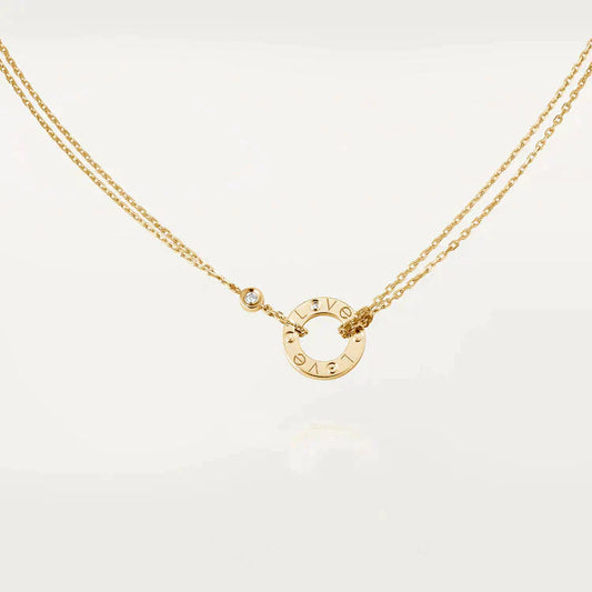 [Solara Jewelry]LOVE NECKLACE 16MM 2 DIAMONDS
