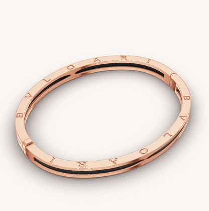 [Solara Jewelry]ZERO 1 PINK GOLD WITH BLACK CERAMIC BRACELET