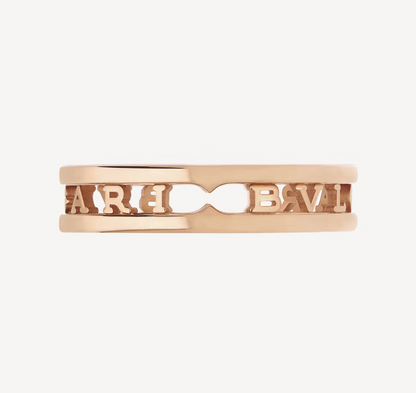 [Solara Jewelry]ZERO 1 ONE-BAND WITH OPENWORK LOGO SPIRAL RING