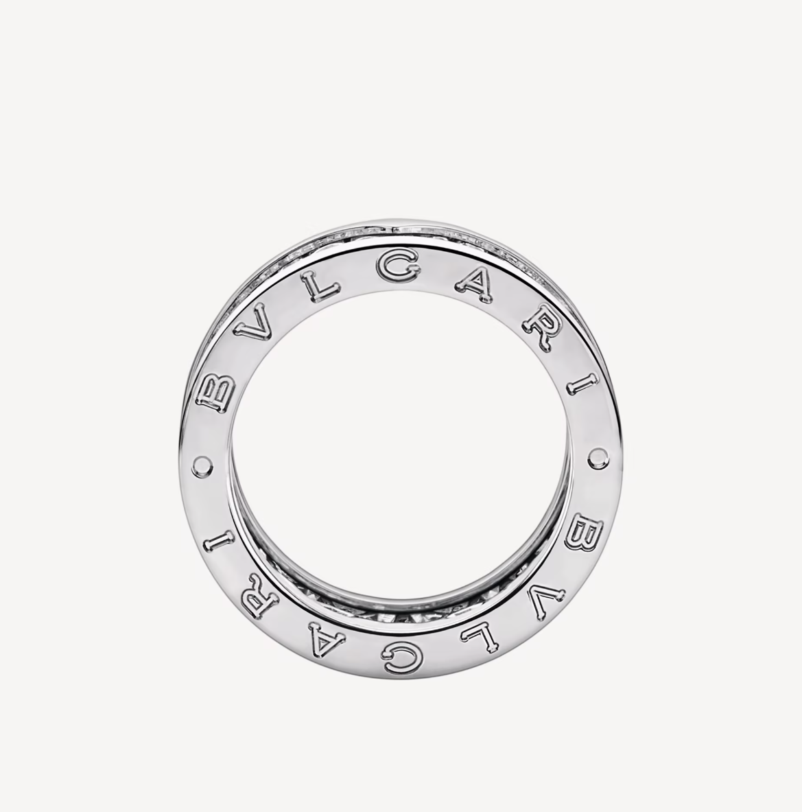 [Solara Jewelry]ZERO 1 WITH PAVED DIAMONDS ON THE SPIRAL RING