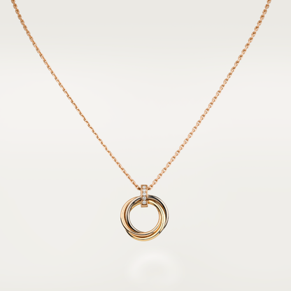 [Solara Jewelry]TRINITY NECKLACE GOLD  DIAMONDS