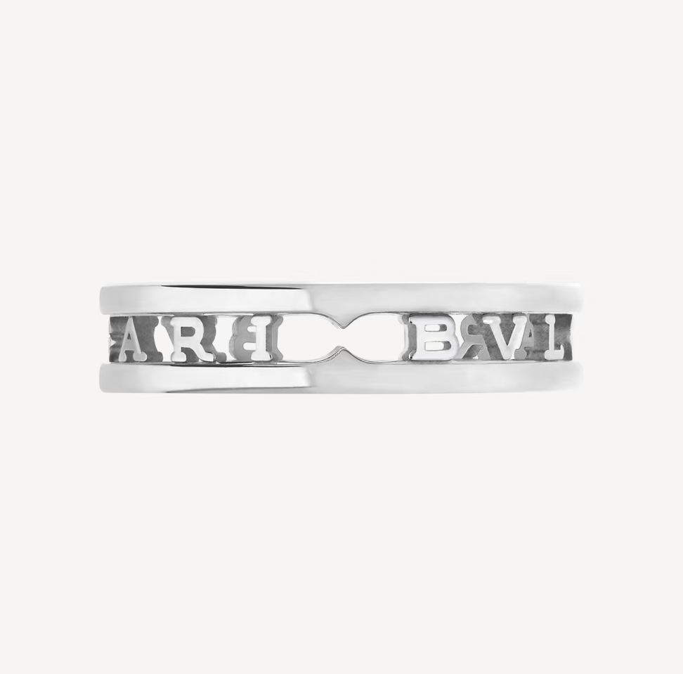 [Solara Jewelry]ZERO 1 ONE-BAND WITH OPENWORK LOGO SPIRAL RING