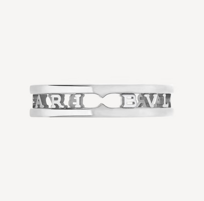 [Solara Jewelry]ZERO 1 ONE-BAND WITH OPENWORK LOGO SPIRAL RING