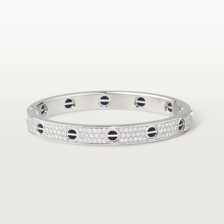 [Solara Jewelry]LOVE BRACELET 6.1MM DIAMOND-PAVED CERAMIC