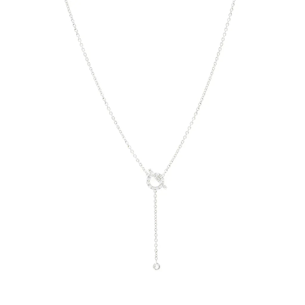 [Solara Jewelry]FINESSE SILVER DIAMOND NECKLACE