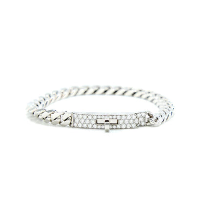 [Solara Jewelry]KELLY CHAIN SILVER DIAMOND BRACELET
