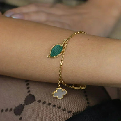 [Solara Jewelry]LUCKY SPRING 5 MOTIF GOLD BRACELET