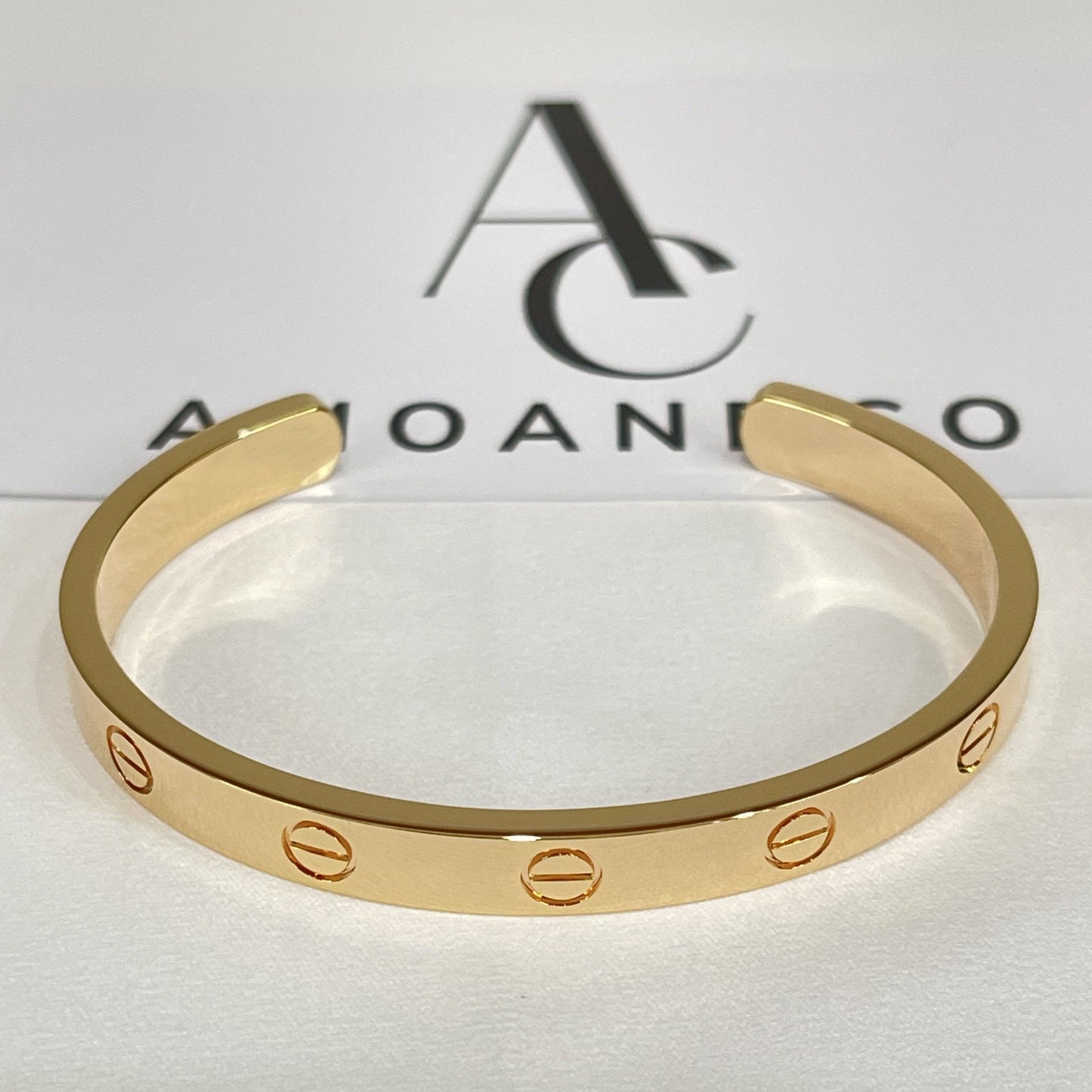 [Solara Jewelry]LOVE BRACELET 6.1MM OPEN CUFF