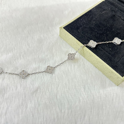 [Solara Jewelry]CLOVER 6 MOTIF DIAMOND BRACELET