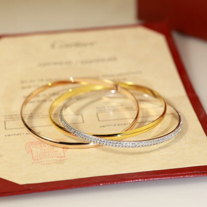 [Solara Jewelry]TRINITY TRICOLORED GOLD THREE-RING BRACELET