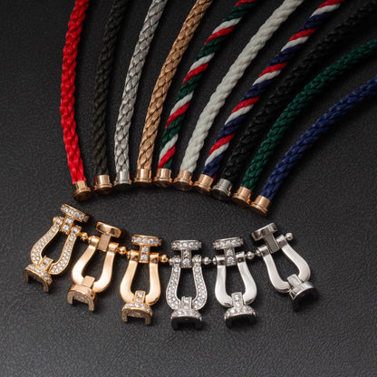 [Solara Jewelry]FORCE LARGE HORSESHOE FULL DIAMOND BRACELET ROSE GOLD