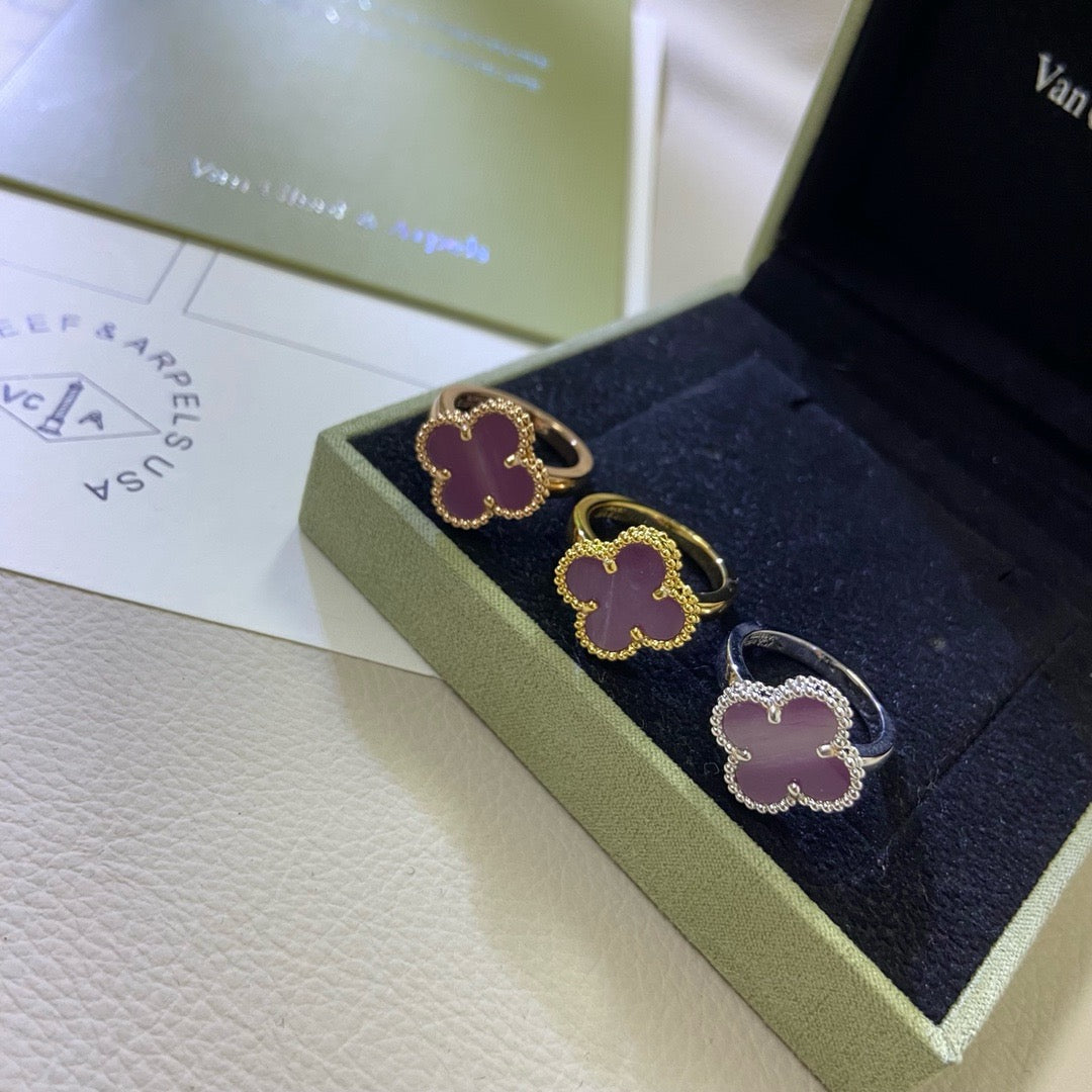 [Solara Jewelry]CLOVER  PURPLE VIOLET RING