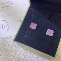 [Solara Jewelry]CLOVER MINI 9,5MM LILA VIOLETT OHRRINGE