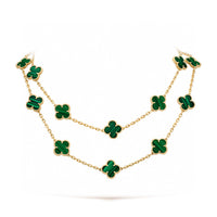 [Solara Jewelry]CLOVER 20 MOTIFS MALACHIT GOLD