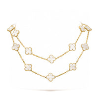 [Solara Schmuck]KLEEBRIEB 20 MOTIVE WEISS PERLMUTTHALSKETTE