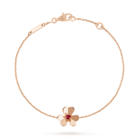 [Solara Jewelry]FRIVOLE GOLD FLOWER PINK MALACHITE BRACELET