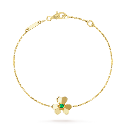 [Solara Jewelry]FRIVOLE GOLD FLOWER PINK MALACHITE BRACELET