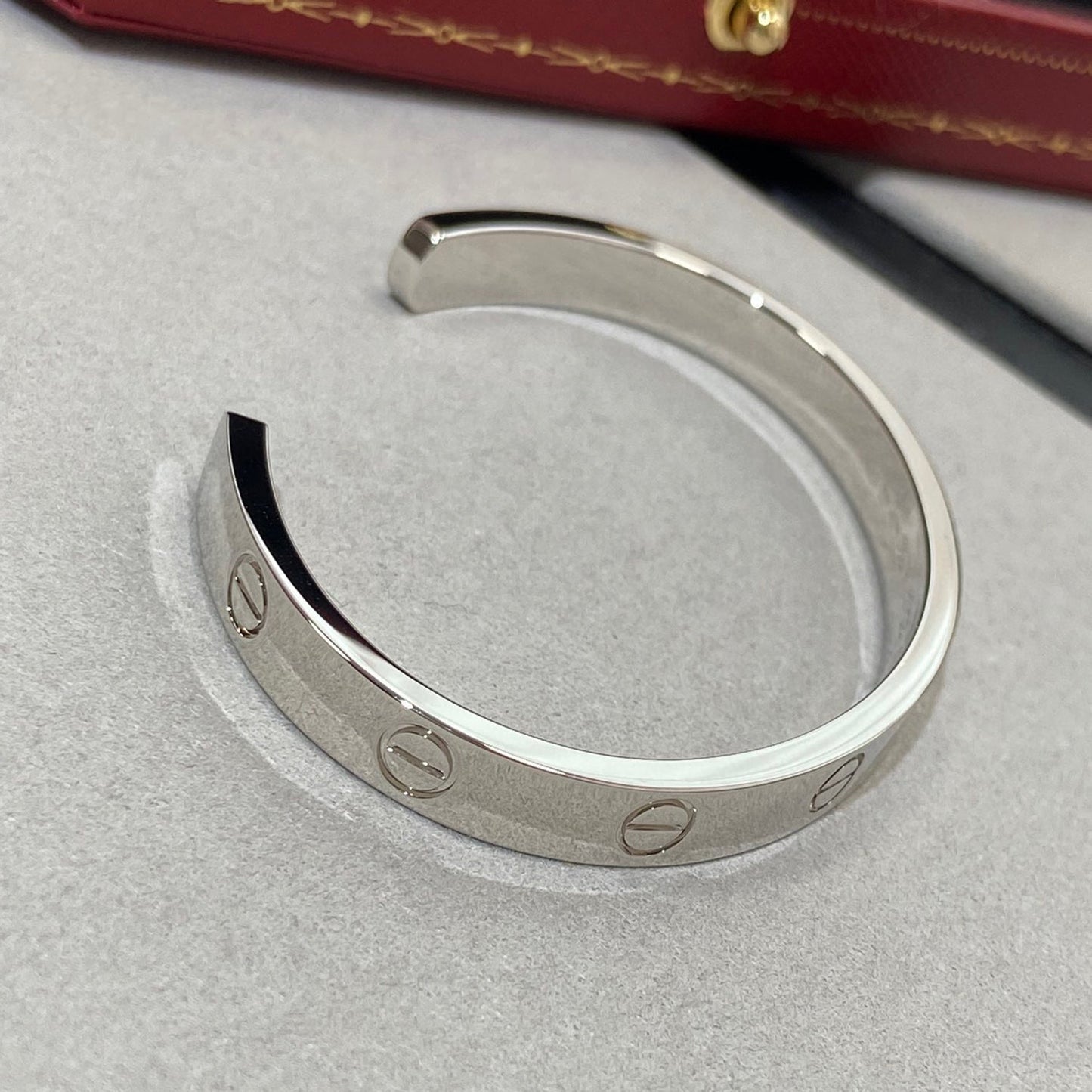 [Solara Jewelry]LOVE BRACELET 6.1MM 1 DIAMOND OPEN CUFF
