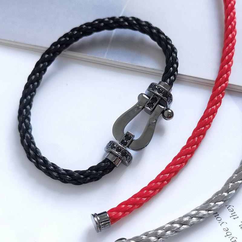 [Solara Jewelry]FORCE LARGE SERIES HORSESHOE BLACK SAMURAI BRACELET