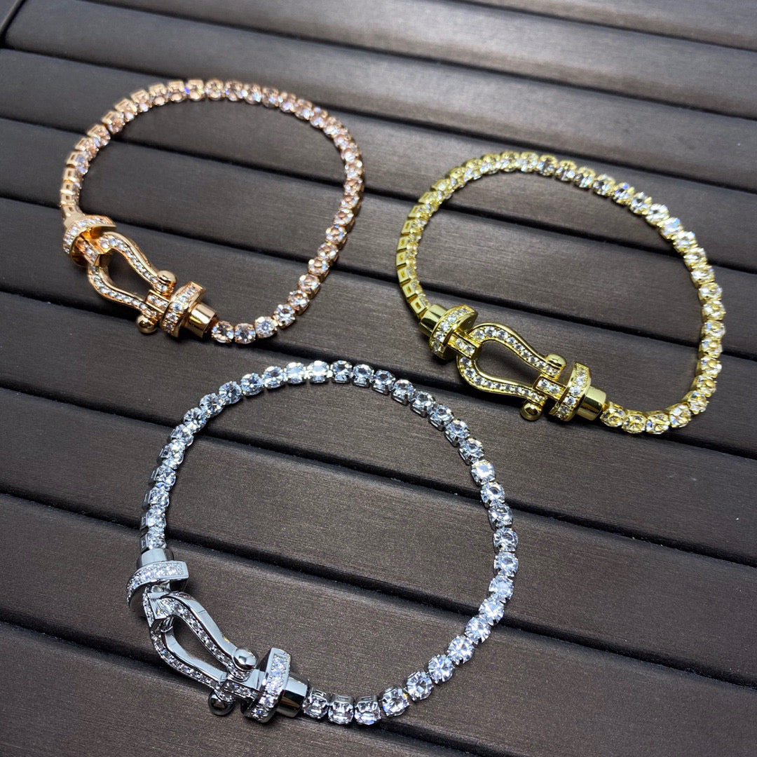 [Solara Jewelry]FORCE  HORSESHOE  DIAMOND TENNIS BRACELET