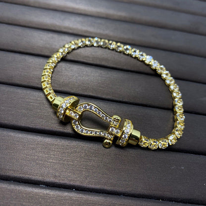 [Solara Jewelry]FORCE  HORSESHOE  DIAMOND TENNIS BRACELET