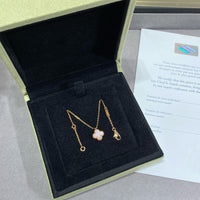 [Solara Jewelry]KLEE 15MM ROSA PERLMUTT EINZELBLUMEN-HALSKETTE