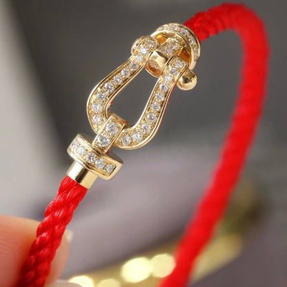 [Solara Jewelry]FORCE LARGE HORSESHOE FULL DIAMOND BRACELET GOLD