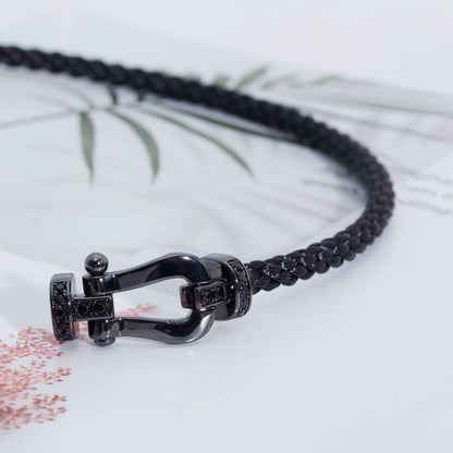 [Solara Jewelry]FORCE LARGE SERIES HORSESHOE BLACK SAMURAI BRACELET