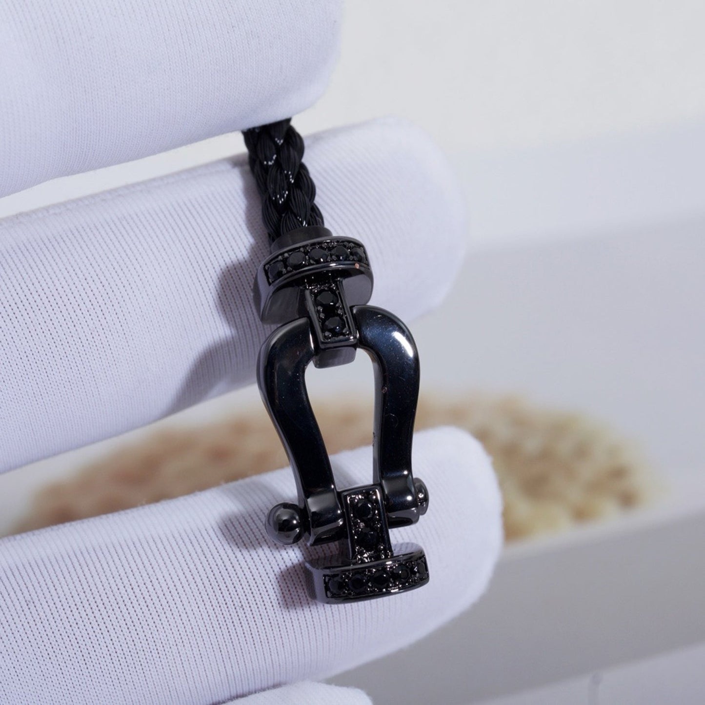 [Solara Jewelry]FORCE LARGE SERIES HORSESHOE BLACK SAMURAI BRACELET